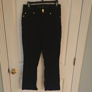 IMAN Black Jeans with Gold Accents